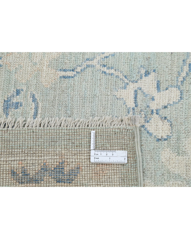 Oushak 8' 2" X 9' 10" Hand Knotted Wool Rug 8' 2" X 9' 10" (249 X 300) / Green / Wool