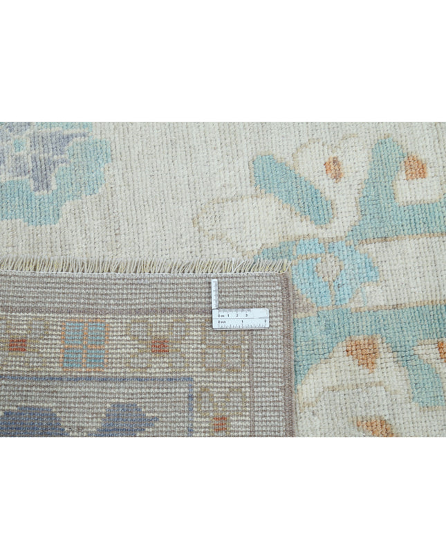 Oushak 9' 0" X 11' 11" Hand Knotted Wool Rug 9' 0" X 11' 11" (274 X 363) / Silver / Wool