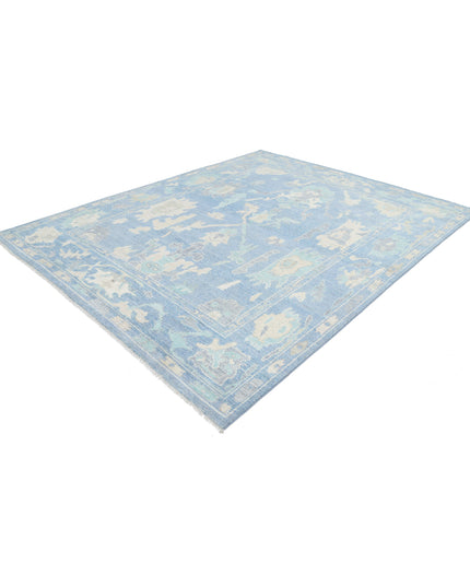 Oushak 8' 0" X 10' 0" Hand Knotted Wool Rug 8' 0" X 10' 0" (244 X 305) / Blue / Wool