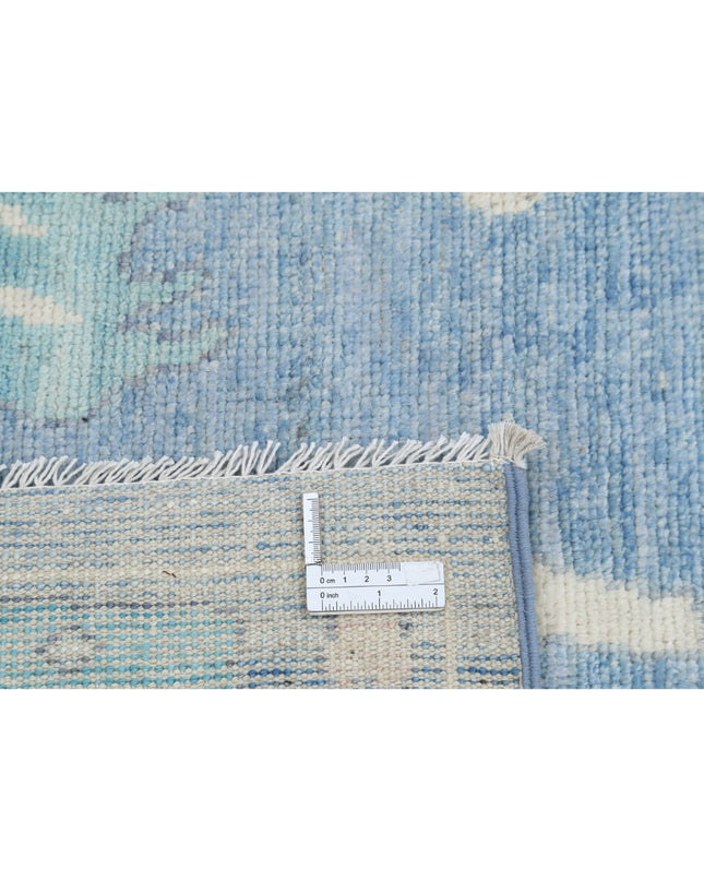 Oushak 8' 0" X 10' 0" Hand Knotted Wool Rug 8' 0" X 10' 0" (244 X 305) / Blue / Wool