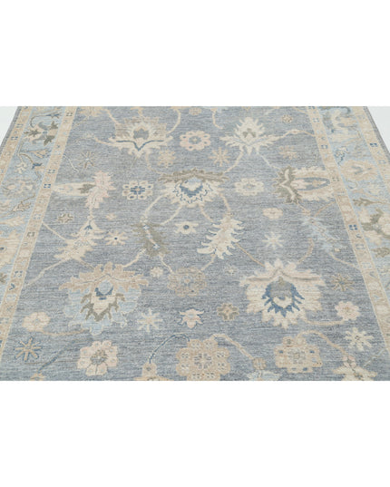 Oushak 5' 10" X 9' 0" Hand Knotted Wool Rug 5' 10" X 9' 0" (178 X 274) / Grey / Wool