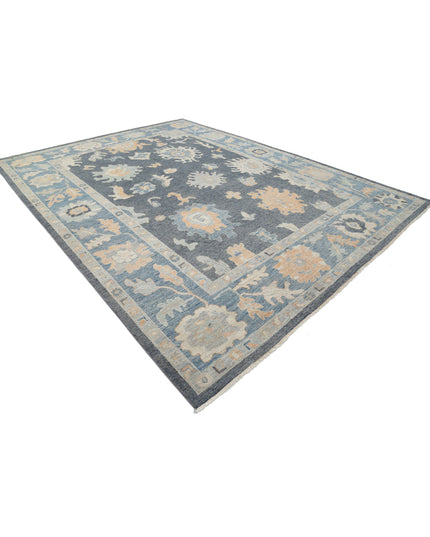 Oushak 10' 2" X 13' 8" Hand Knotted Wool Rug 10' 2" X 13' 8" (310 X 417) / Grey / Wool