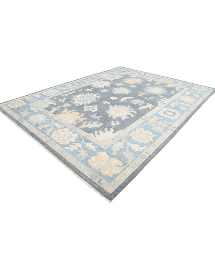 Oushak 10' 2" X 13' 8" Hand Knotted Wool Rug 10' 2" X 13' 8" (310 X 417) / Grey / Wool