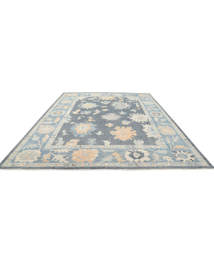 Oushak 10' 2" X 13' 8" Hand Knotted Wool Rug 10' 2" X 13' 8" (310 X 417) / Grey / Wool