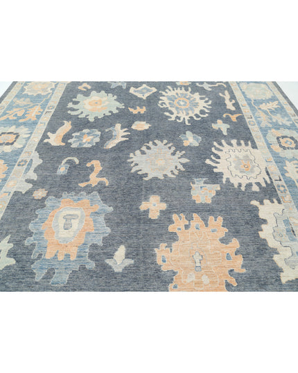 Oushak 10' 2" X 13' 8" Hand Knotted Wool Rug 10' 2" X 13' 8" (310 X 417) / Grey / Wool