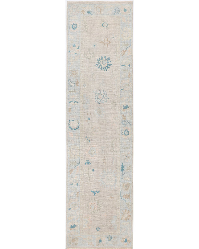 Oushak 3' 1" X 11' 7" Hand Knotted Wool Rug 3' 1" X 11' 7" (94 X 353) / Taupe / Wool