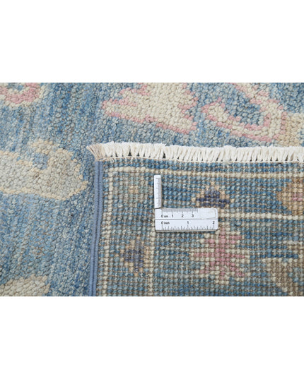 Oushak 4' 0" X 5' 10" Hand Knotted Wool Rug 4' 0" X 5' 10" (122 X 178) / Blue / Wool