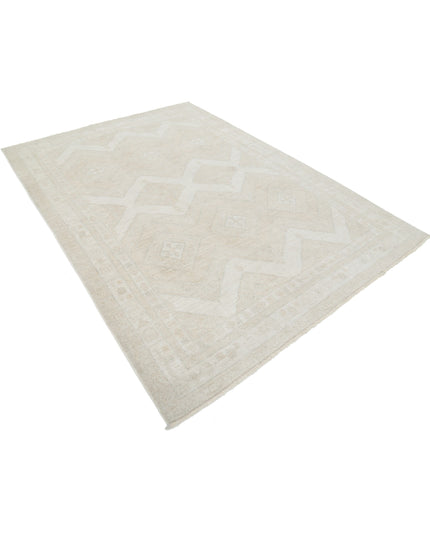 Oushak 6' 2" X 8' 10" Hand Knotted Wool Rug 6' 2" X 8' 10" (188 X 269) / Taupe / Wool