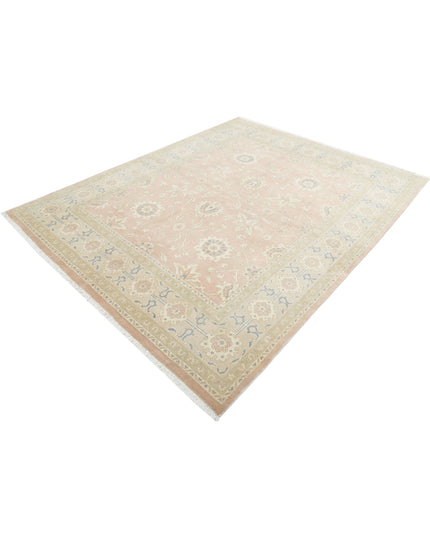 Oushak 6' 10" X 8' 5" Hand Knotted Wool Rug 6' 10" X 8' 5" (208 X 257) / Peach / Wool