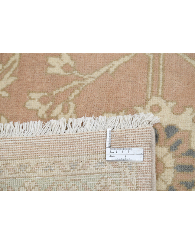 Oushak 6' 10" X 8' 5" Hand Knotted Wool Rug 6' 10" X 8' 5" (208 X 257) / Peach / Wool