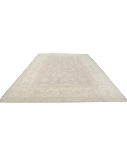 Oushak 9' 11" X 14' 2" Hand Knotted Wool Rug 9' 11" X 14' 2" (302 X 432) / Grey / Wool
