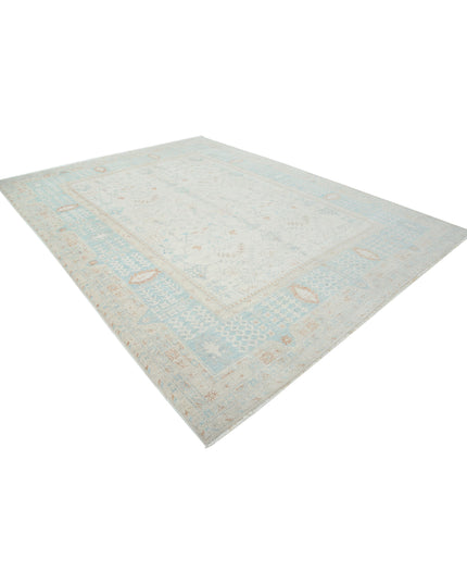 Oushak 9' 1" X 12' 2" Hand Knotted Wool Rug 9' 1" X 12' 2" (277 X 371) / Ivory / Wool