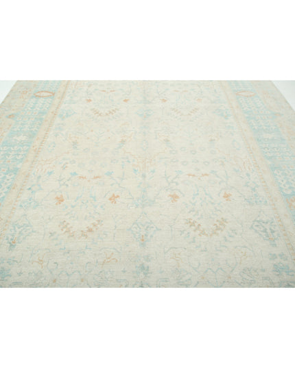 Oushak 9' 1" X 12' 2" Hand Knotted Wool Rug 9' 1" X 12' 2" (277 X 371) / Ivory / Wool