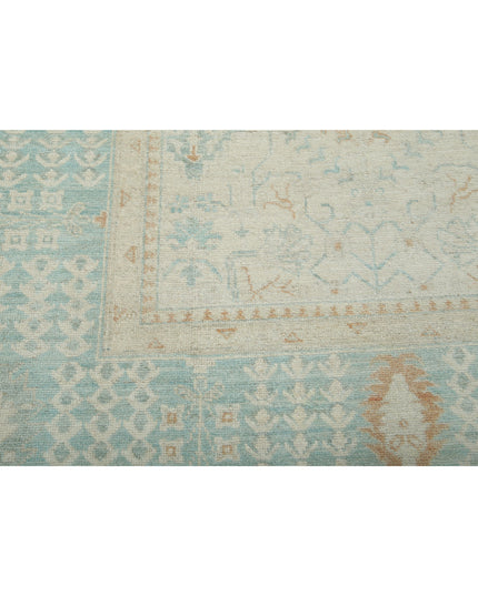 Oushak 9' 1" X 12' 2" Hand Knotted Wool Rug 9' 1" X 12' 2" (277 X 371) / Ivory / Wool