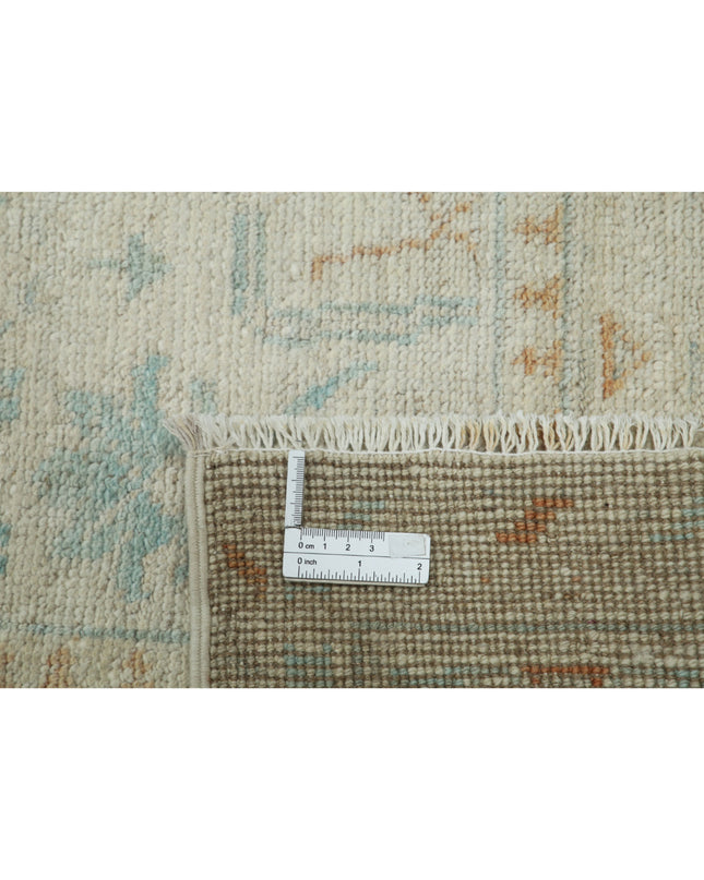 Oushak 9' 1" X 12' 2" Hand Knotted Wool Rug 9' 1" X 12' 2" (277 X 371) / Ivory / Wool