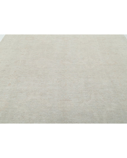 Oushak 9' 0" X 11' 6" Hand Knotted Wool Rug 9' 0" X 11' 6" (274 X 351) / Ivory / Wool