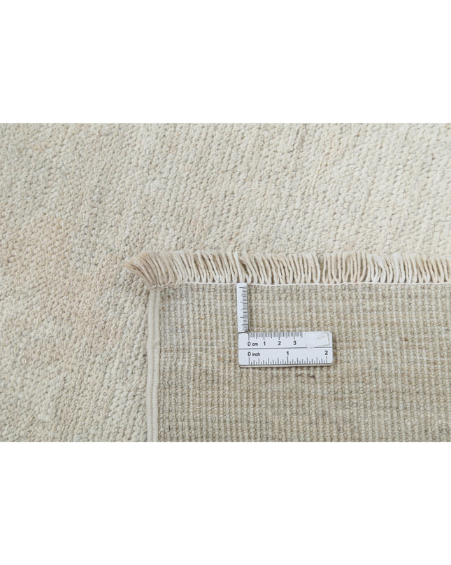 Oushak 9' 0" X 11' 6" Hand Knotted Wool Rug 9' 0" X 11' 6" (274 X 351) / Ivory / Wool