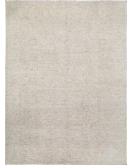 Oushak 9' 0" X 11' 6" Hand Knotted Wool Rug 9' 0" X 11' 6" (274 X 351) / Ivory / Wool