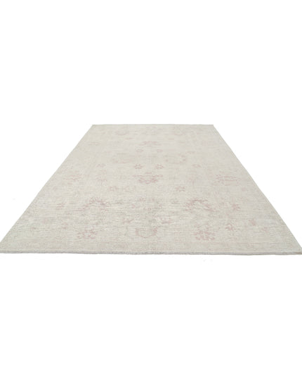 Oushak 8' 6" X 12' 2" Hand Knotted Wool Rug 8' 6" X 12' 2" (259 X 371) / Ivory / Wool