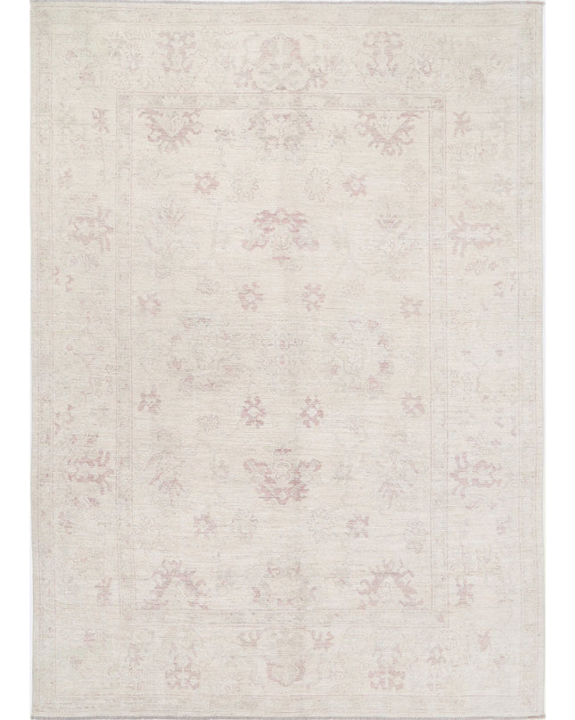 Oushak 8' 6" X 12' 2" Hand Knotted Wool Rug 8' 6" X 12' 2" (259 X 371) / Ivory / Wool