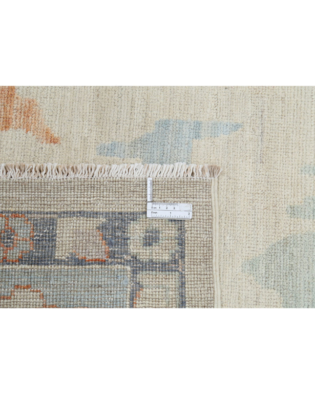 Oushak 9' 2" X 11' 10" Hand Knotted Wool Rug 9' 2" X 11' 10" (280 X 361) / Ivory / Wool