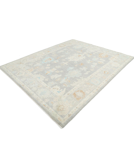 Oushak 8' 0" X 10' 0" Hand Knotted Wool Rug 8' 0" X 10' 0" (244 X 305) / Grey / Wool