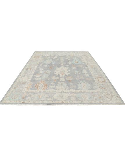 Oushak 8' 0" X 10' 0" Hand Knotted Wool Rug 8' 0" X 10' 0" (244 X 305) / Grey / Wool