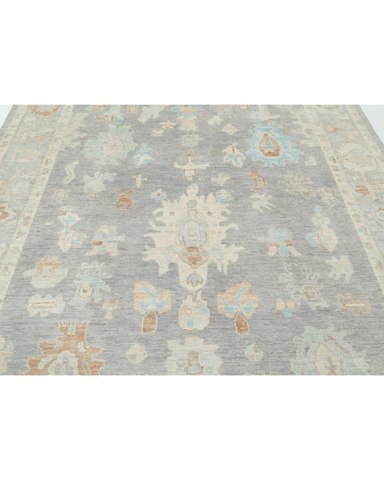 Oushak 8' 0" X 10' 0" Hand Knotted Wool Rug 8' 0" X 10' 0" (244 X 305) / Grey / Wool