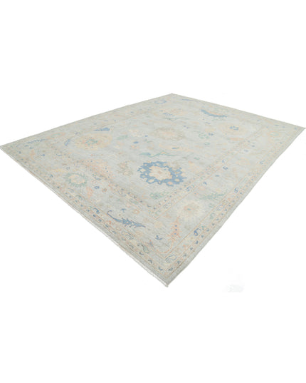 Oushak 10' 0" X 13' 3" Hand Knotted Wool Rug 10' 0" X 13' 3" (305 X 404) / Grey / Wool