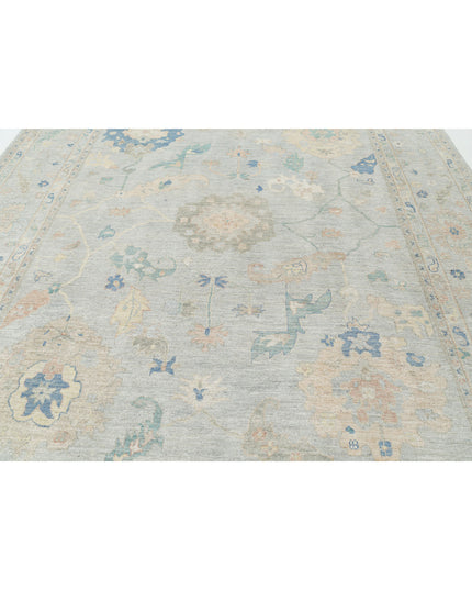 Oushak 10' 0" X 13' 3" Hand Knotted Wool Rug 10' 0" X 13' 3" (305 X 404) / Grey / Wool