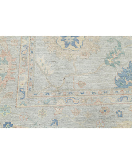 Oushak 10' 0" X 13' 3" Hand Knotted Wool Rug 10' 0" X 13' 3" (305 X 404) / Grey / Wool