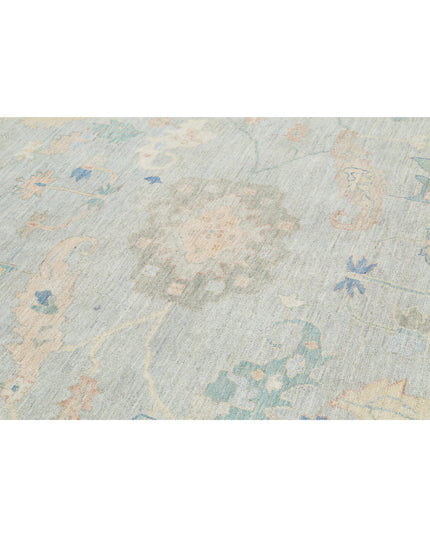 Oushak 10' 0" X 13' 3" Hand Knotted Wool Rug 10' 0" X 13' 3" (305 X 404) / Grey / Wool