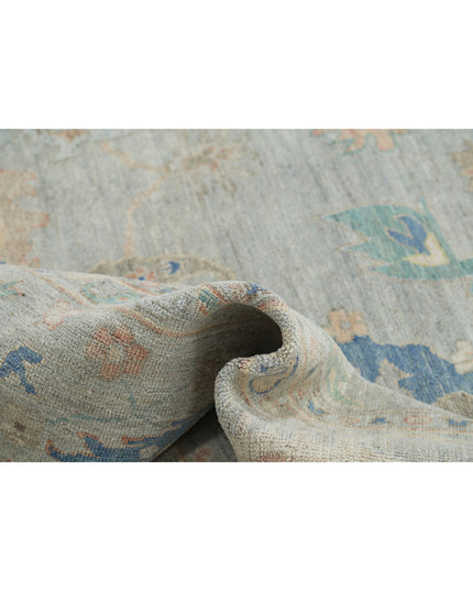 Oushak 10' 0" X 13' 3" Hand Knotted Wool Rug 10' 0" X 13' 3" (305 X 404) / Grey / Wool