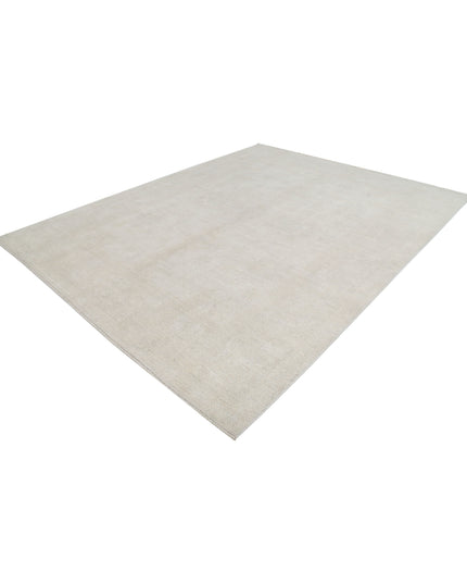Oushak 9' 0" X 11' 9" Hand Knotted Wool Rug 9' 0" X 11' 9" (274 X 358) / Ivory / Wool