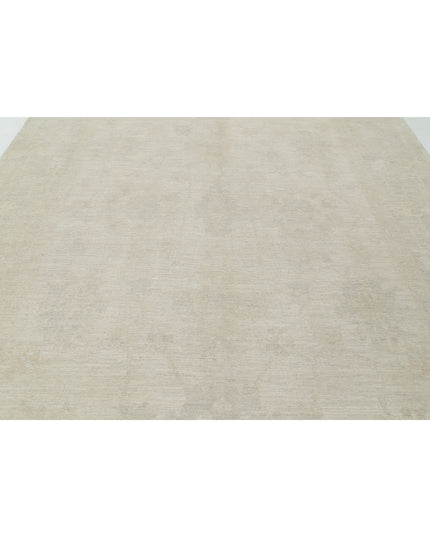 Oushak 9' 0" X 11' 9" Hand Knotted Wool Rug 9' 0" X 11' 9" (274 X 358) / Ivory / Wool