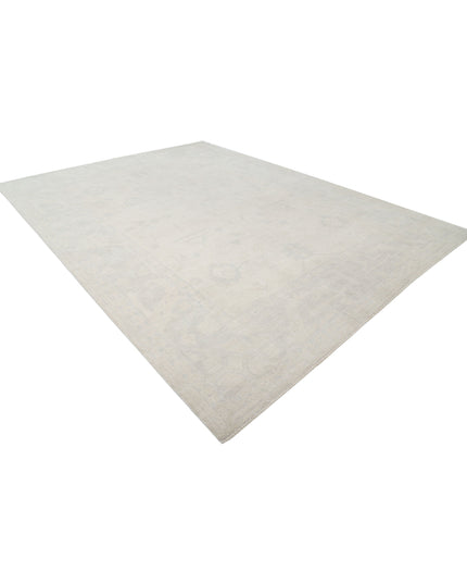 Oushak 10' 6" X 13' 11" Hand Knotted Wool Rug 10' 6" X 13' 11" (320 X 424) / Ivory / Wool