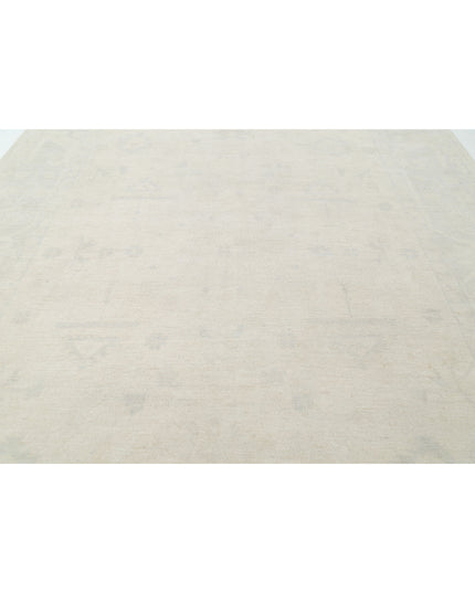 Oushak 10' 6" X 13' 11" Hand Knotted Wool Rug 10' 6" X 13' 11" (320 X 424) / Ivory / Wool