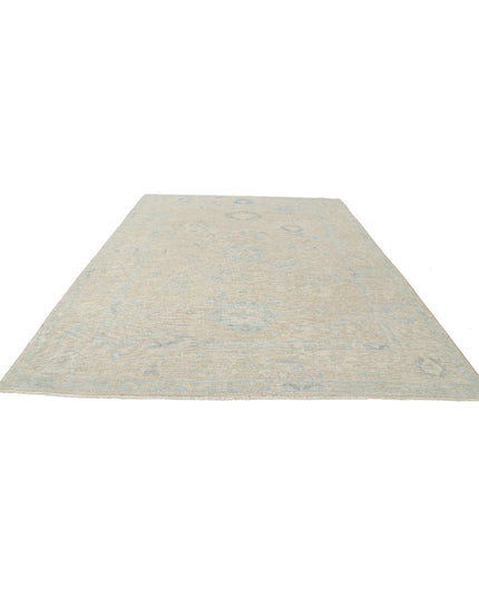 Oushak 9' 0" X 11' 10" Hand Knotted Wool Rug 9' 0" X 11' 10" (274 X 361) / Beige / Wool