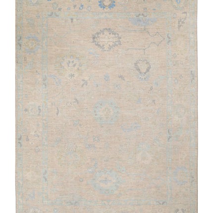 Oushak 9' 0" X 11' 10" Hand Knotted Wool Rug 9' 0" X 11' 10" (274 X 361) / Beige / Wool