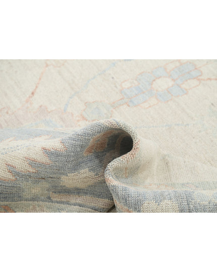 Oushak 9' 0" X 11' 7" Hand Knotted Wool Rug 9' 0" X 11' 7" (274 X 353) / Silver / Wool