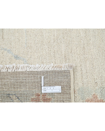 Oushak 9' 0" X 11' 7" Hand Knotted Wool Rug 9' 0" X 11' 7" (274 X 353) / Silver / Wool