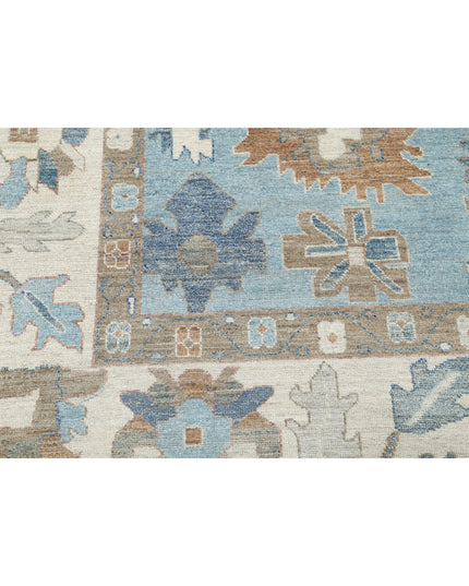Oushak 9' 0" X 11' 10" Hand Knotted Wool Rug 9' 0" X 11' 10" (274 X 361) / Blue / Wool