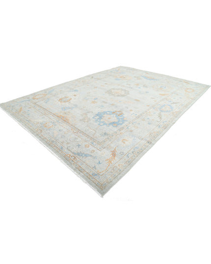 Oushak 10' 2" X 14' 0" Hand Knotted Wool Rug 10' 2" X 14' 0" (310 X 427) / Blue / Wool