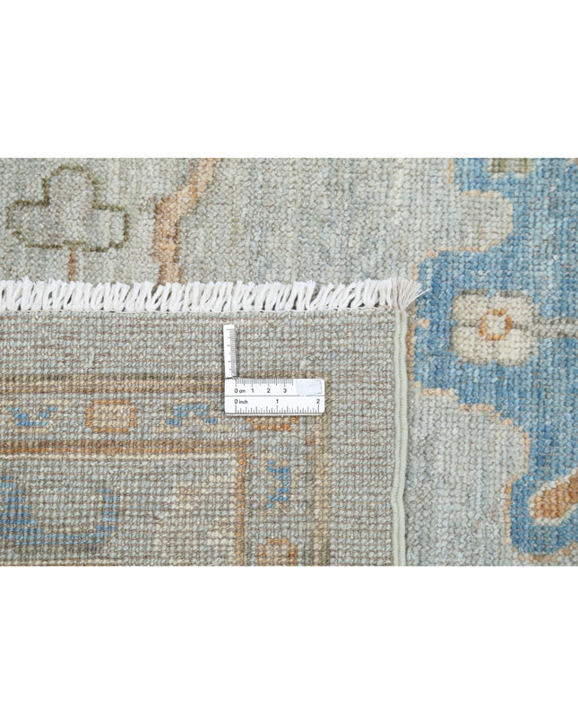Oushak 10' 2" X 14' 0" Hand Knotted Wool Rug 10' 2" X 14' 0" (310 X 427) / Blue / Wool