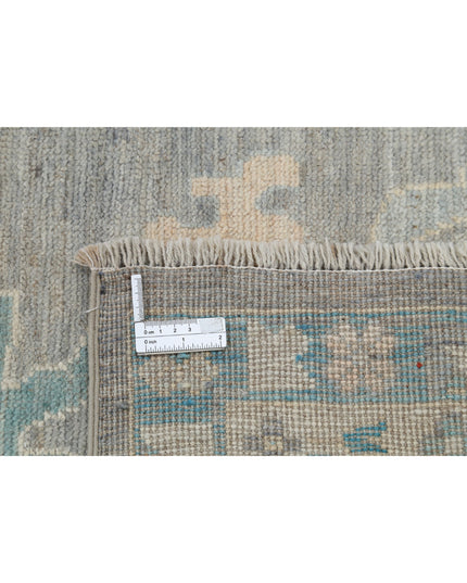 Oushak 9' 9" X 13' 7" Hand Knotted Wool Rug 9' 9" X 13' 7" (297 X 414) / Grey / Wool
