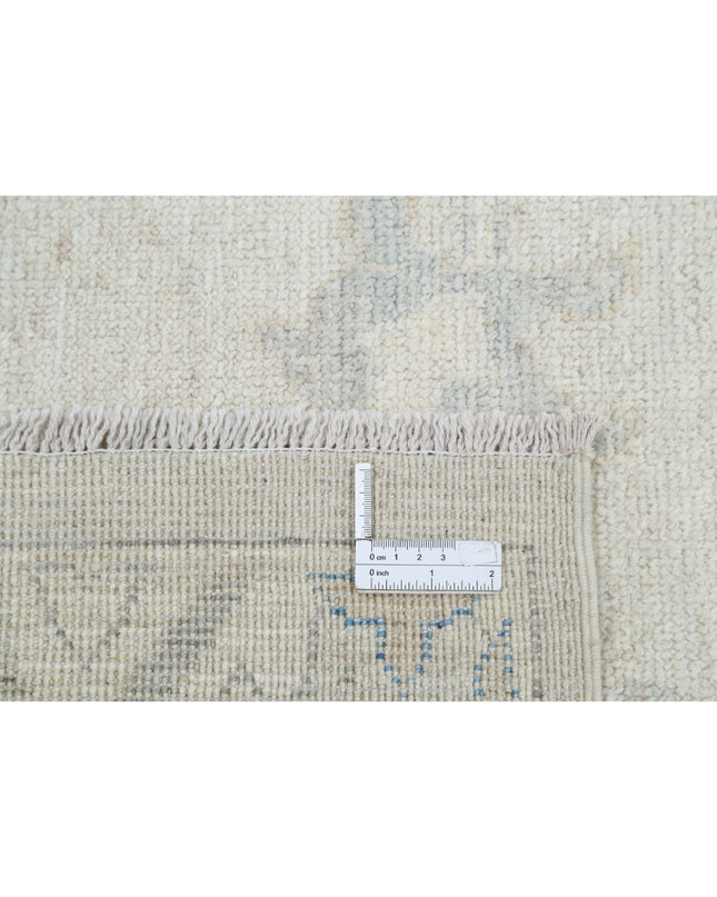 Oushak 9' 8" X 13' 8" Hand Knotted Wool Rug 9' 8" X 13' 8" (295 X 417) / Silver / Wool