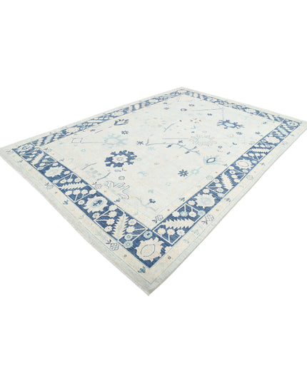 Oushak 8' 9" X 12' 6" Hand Knotted Wool Rug 8' 9" X 12' 6" (267 X 381) / Silver / Wool