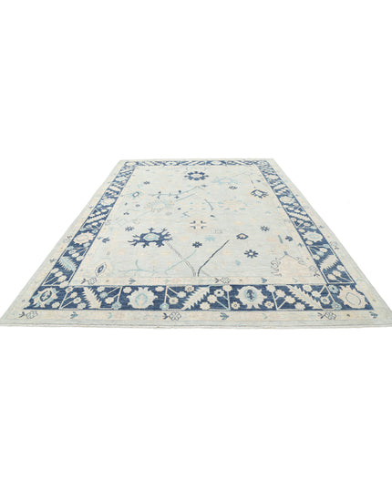 Oushak 8' 9" X 12' 6" Hand Knotted Wool Rug 8' 9" X 12' 6" (267 X 381) / Silver / Wool