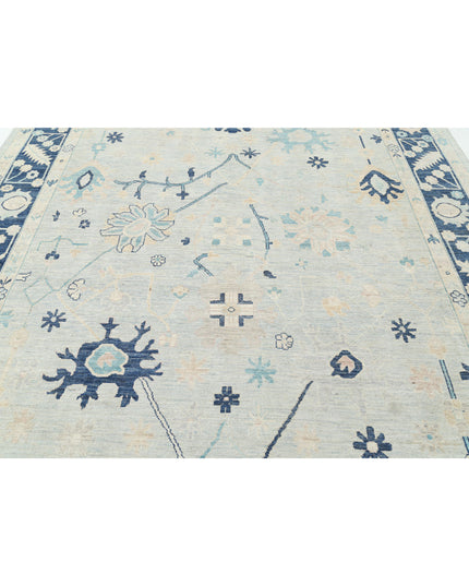Oushak 8' 9" X 12' 6" Hand Knotted Wool Rug 8' 9" X 12' 6" (267 X 381) / Silver / Wool