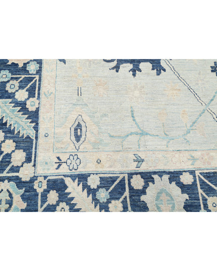 Oushak 8' 9" X 12' 6" Hand Knotted Wool Rug 8' 9" X 12' 6" (267 X 381) / Silver / Wool